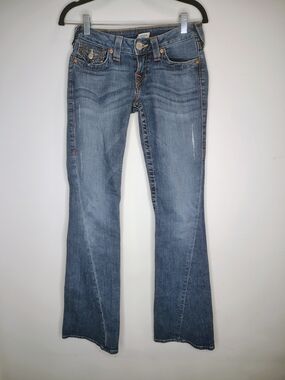 True Religion Light Blue Flare Jeans Inseam 32